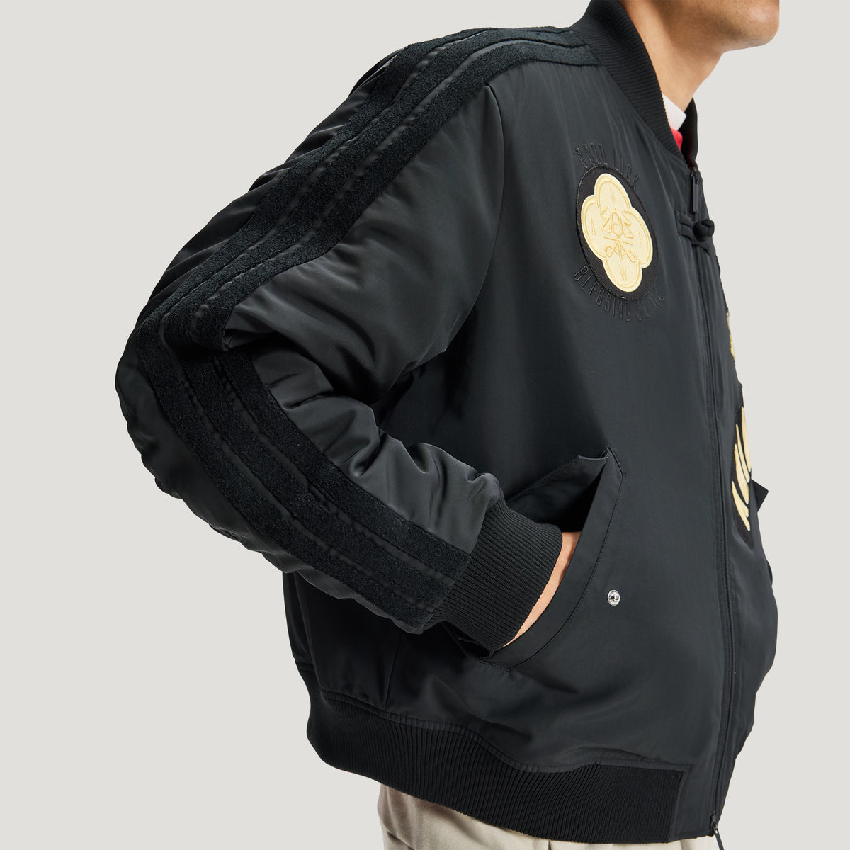 CNY Padded Bomber Jacket Black (Unisex)